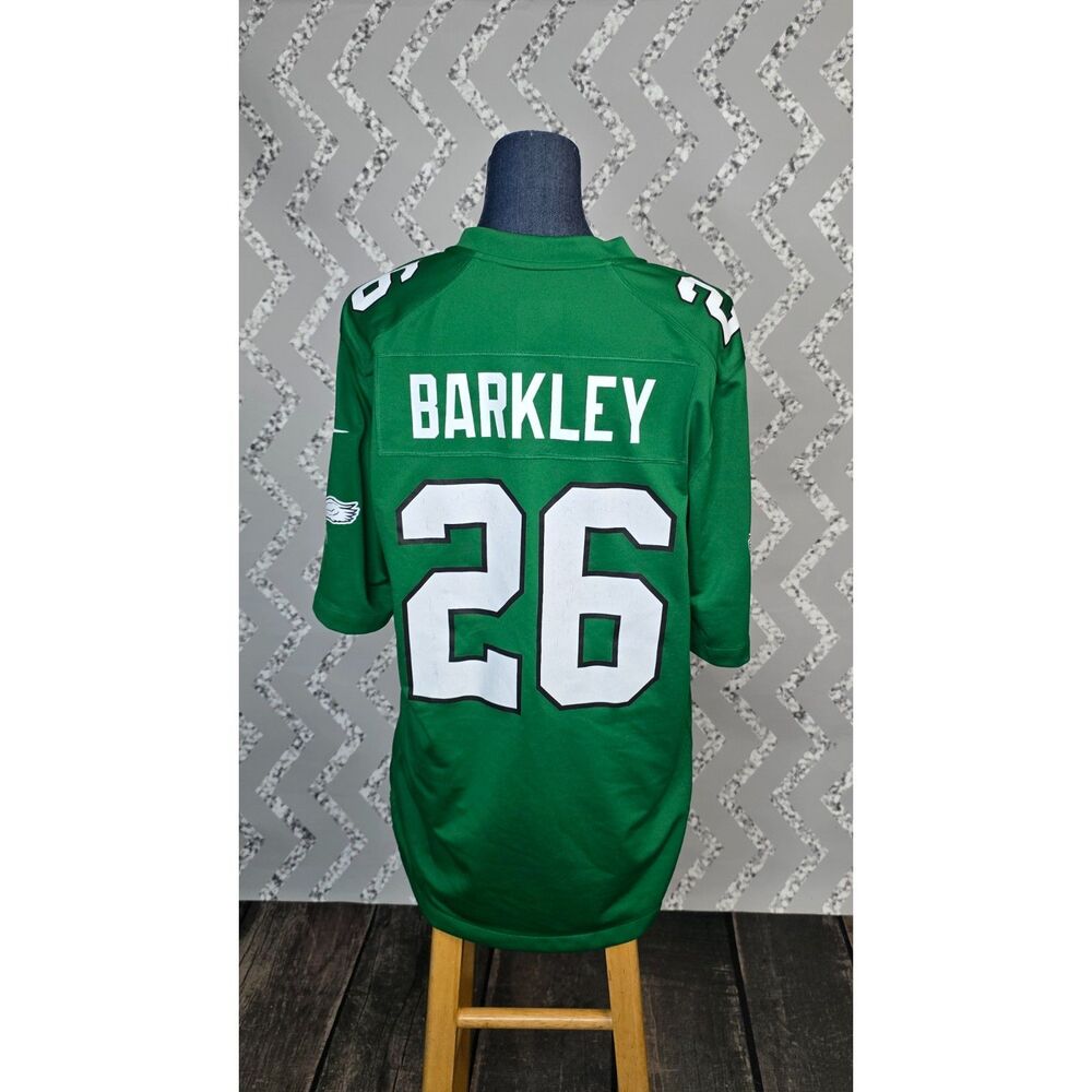 Nike Philadelphia Eagles Saquon Barkley Jersey 26 M Kelly Green Throwback NFL